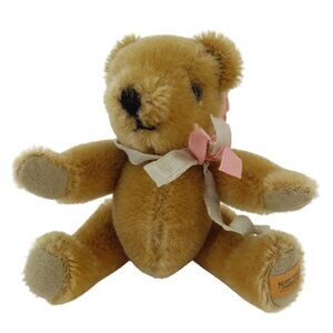 Vintage Merrythought Ironbridge Shrops England Mohair Teddy Bear Plush Jointed